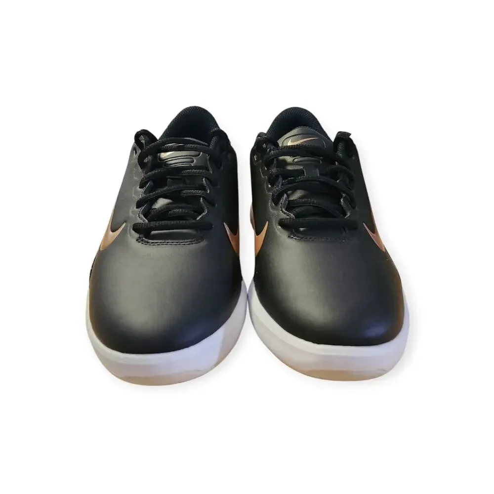 NEW Nike Vapor Fitsole Golf Sneaker Shoes Black Gold Vegan Leather Women 9 - Picture 4 of 8